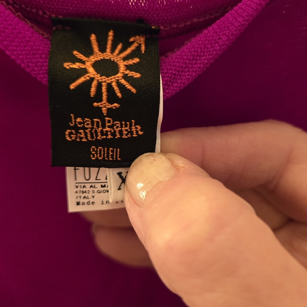 Jean Paul Gaultier Vibrant Pink Mesh Tank Top - Picture 2 of 4